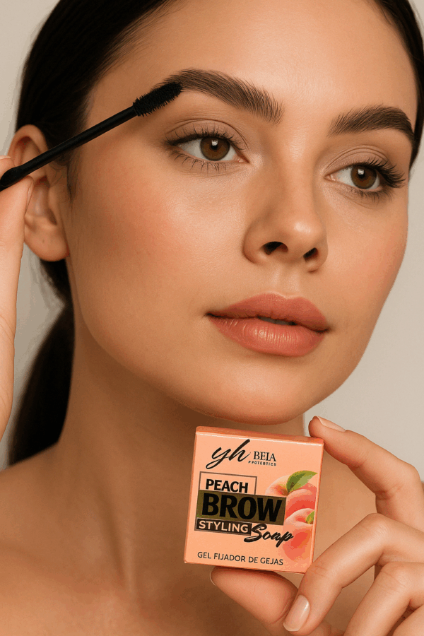 Domina tus cejas con estilo gracias al Peach Brow Styling Soap de YH BEJA. Este gel fijador con aroma a durazno mantiene tus cejas definidas, peinadas y en su lugar durante horas. Ideal para crear un look natural o efecto laminado sin residuos. ¡Fácil de aplicar y perfecto para cualquier tipo de ceja!