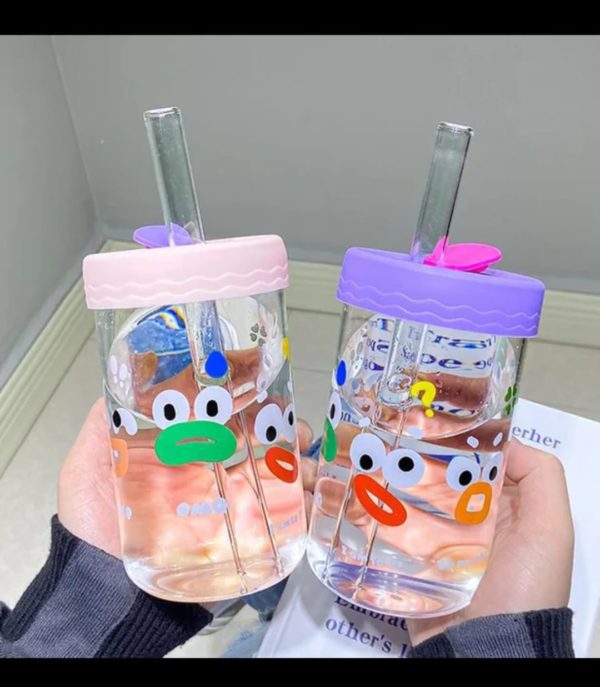 Vaso de Vidrio-Version Kawaii Ojos locos - Image 3