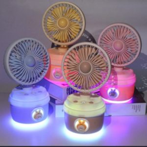 Mini Ventilador c/funcion humificador-Version Rainbow