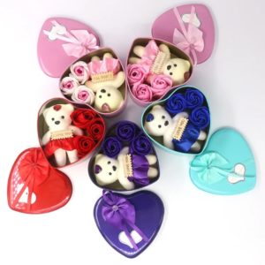 Caja Corazon c/Adorno Oso Rosas FLRST-244404