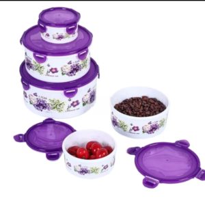 Set Envase Plastico  c/tapas 5Pzas COD02066-349