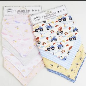 Set de Baberos P/bebe 4pzas Algodon COD842213