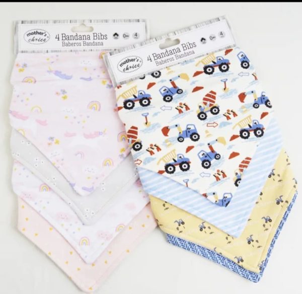Set de Baberos P/bebe 4pzas Algodon COD842213