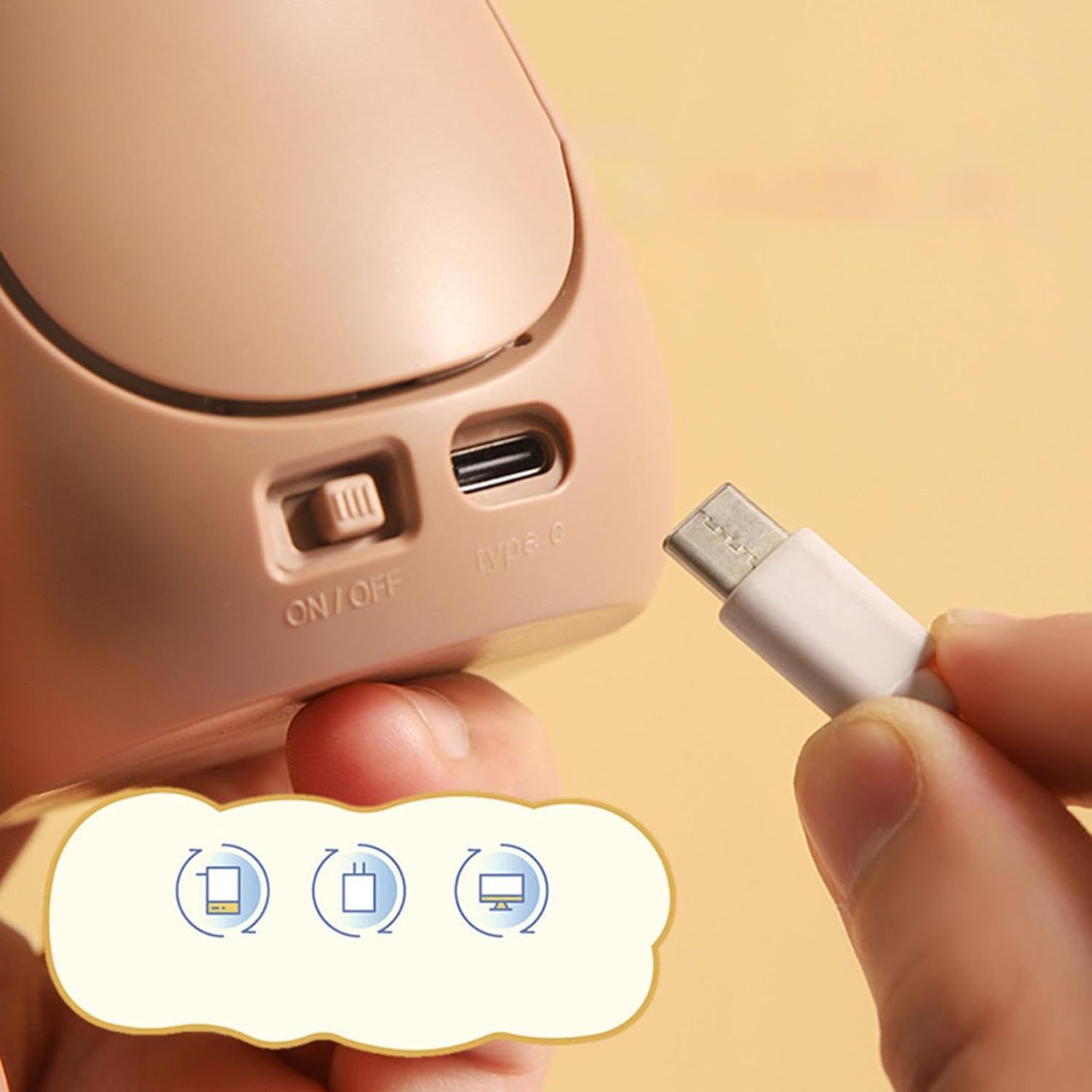 Abanico Recargable Capibara 3D COD845270 - Image 3