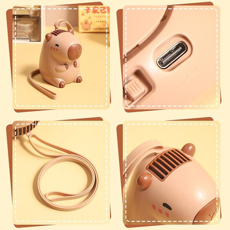 Abanico Recargable Capibara 3D COD845270 - Image 2