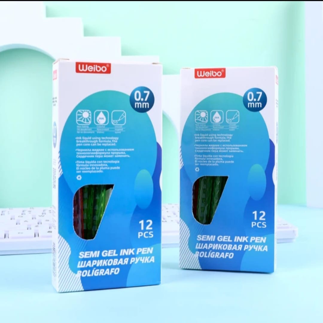 Caja Lapiceros tinta negra Weibo COD844479