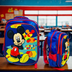 Mochila Escolar Mickey Mouse "Classic Colors" – 3 Compartimentos y Diseño Ergonómico