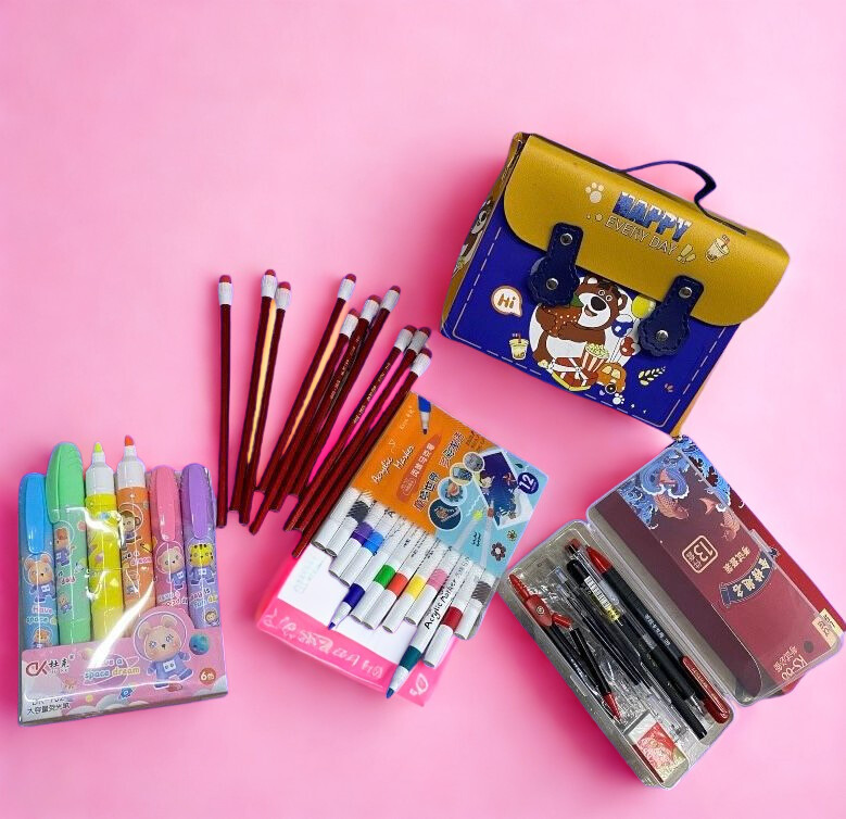 Maletín Escolar Creativo con Accesorios de Escritura