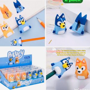 Sacapuntas Bluey y Bingo