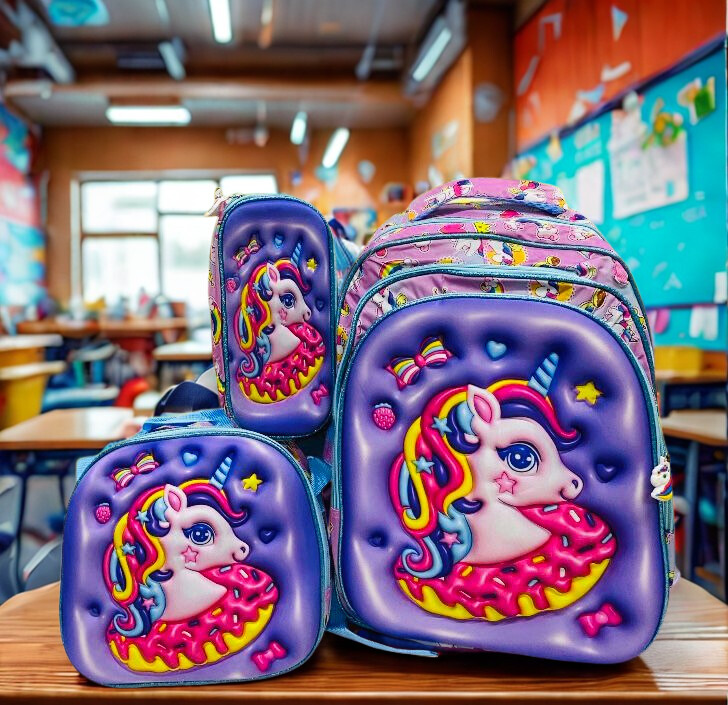 Set Escolar Pony Unicornio - Diseño 3D