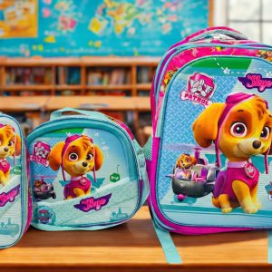 Set Escolar Trío Paw Patrol "Skye" – Mochila (3 Cierres), Lonchera y Cartuchera