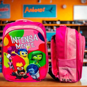 Bolso Escolar Intensamente (Rosado) - 3 Cierres