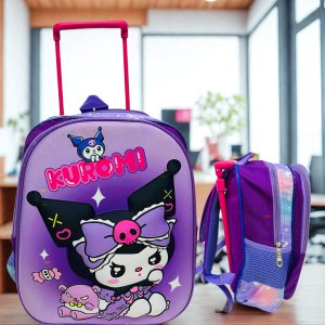 Bolso Infantil de Rodines Kuromi - 2 Cierres