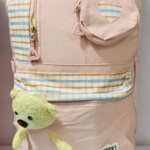 Bolso Juvenil de Tela con Peluche y 4 Compartimentos.