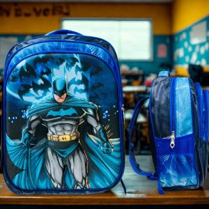 Bulto Escolar Batman - Diseño 3D (3 Cierres)