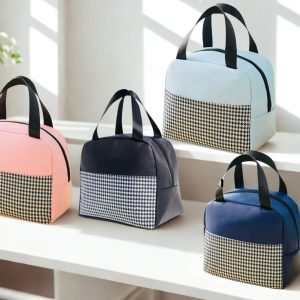 Lonchera con Forro de Aluminio - Diseño Pata de Gallo