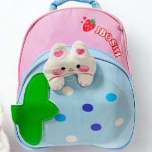 Mini Mochila Infantil JBOSHI – Diseño Animado con Peluche y Doble Compartimento