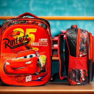 Mochila Escolar Cars Rayo McQueen – 3 Compartimentos