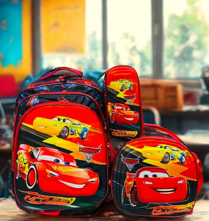 Set Escolar Cars Rayo McQueen - Red Speed
