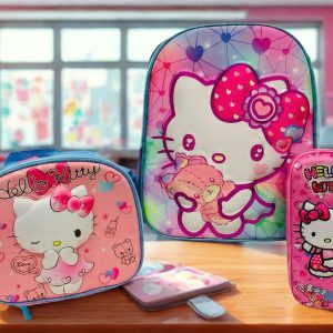 Combo Escolar Hello Kitty - Set de 3 Piezas Premium