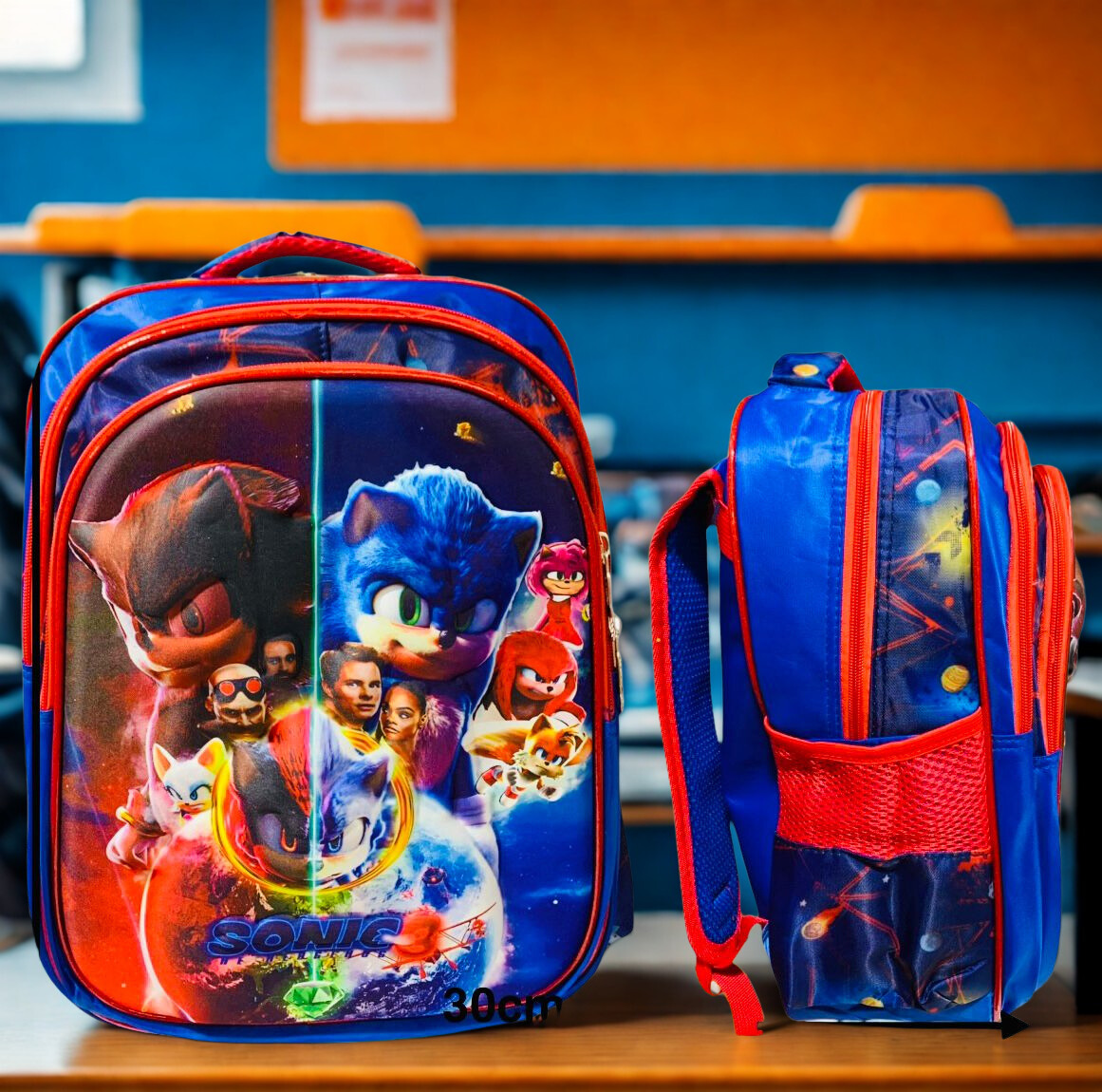 Bolso Escolar Sonic 3 (The Movie) - 3 Cierres