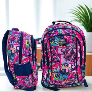 Bolso Juvenil Estampado "Anime & Pop Art" - 3 Cierres de Alta Capacidad