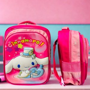 Mochila Escolar Cinnamoroll - 3 Cierres Edición Pink Charm.