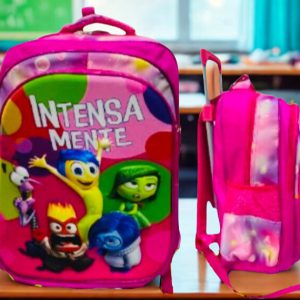 Mochila de Rodines Intensamente: 3 Cierres y Ruedas de Goma