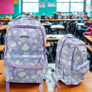 Mochila Juvenil de Corazones "Smile" – 3 Compartimentos