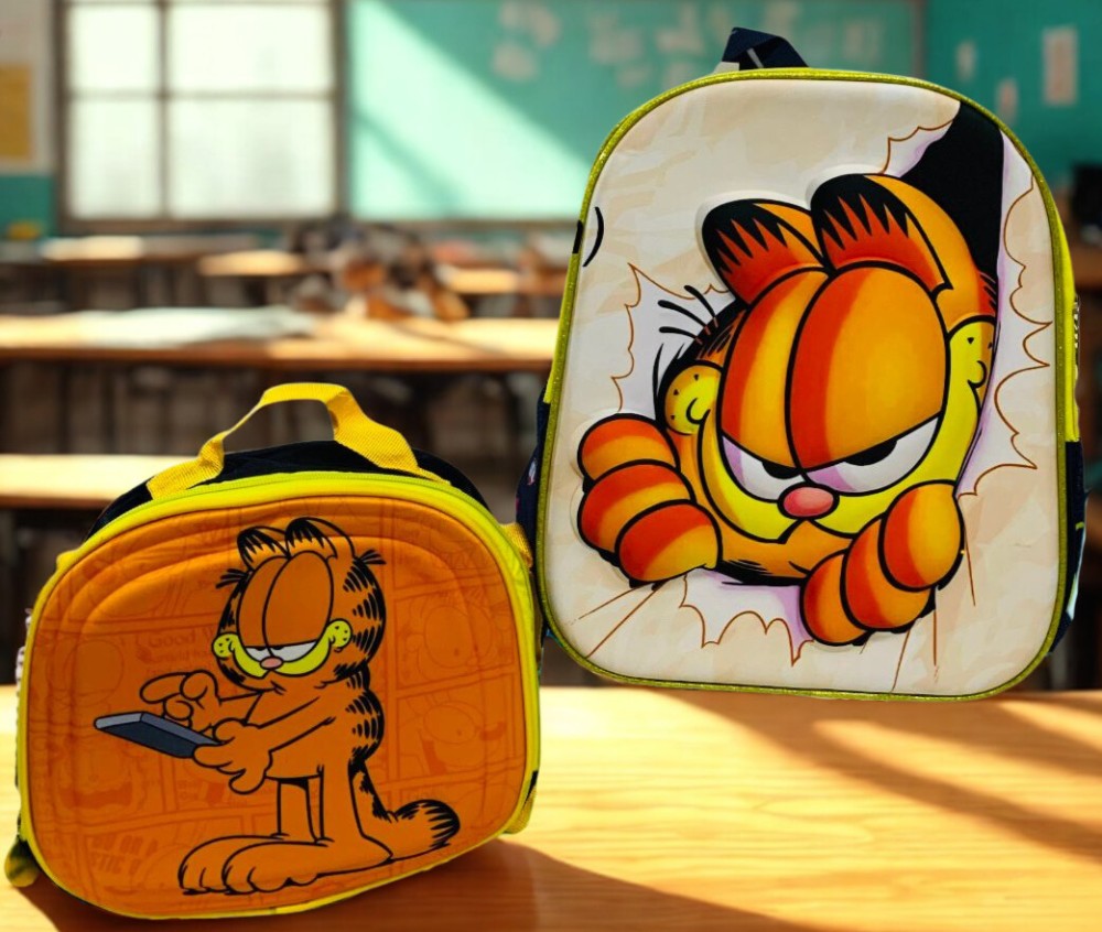 Dúo Infantil Garfield: Mochila y Lonchera