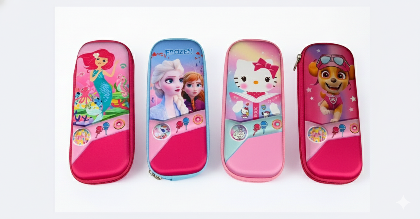 Cartuchera Infantil de Tapa Dura - Edición Personajes Favoritos.