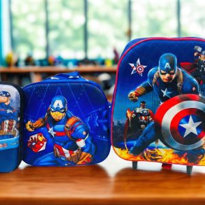 Combo Escolar 3 en 1: Capitán América - Justicia Escolar