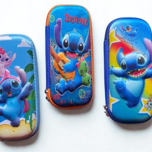 Cartuchera Animada Stitch & Angel - Tapa Dura de Alta Resistencia.